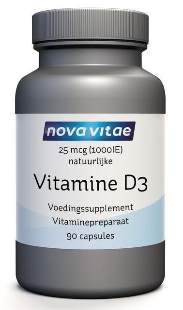 Nova Vitae Vitamine D3 1000IU Capsules 90st