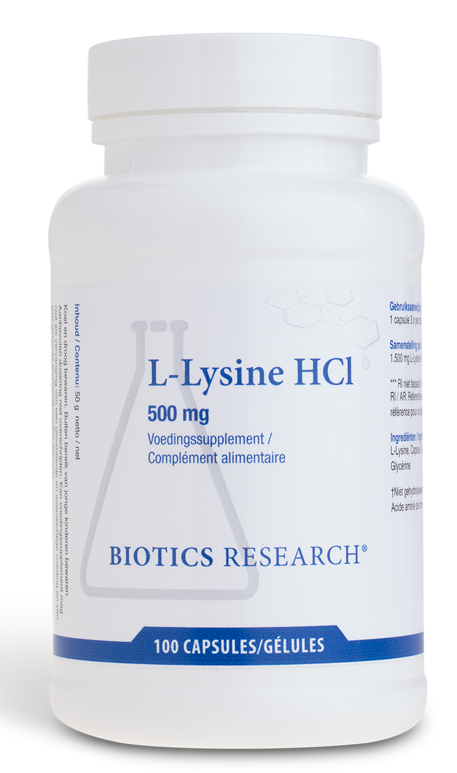 Biotics L-Lysine HCI 500mg Capsules