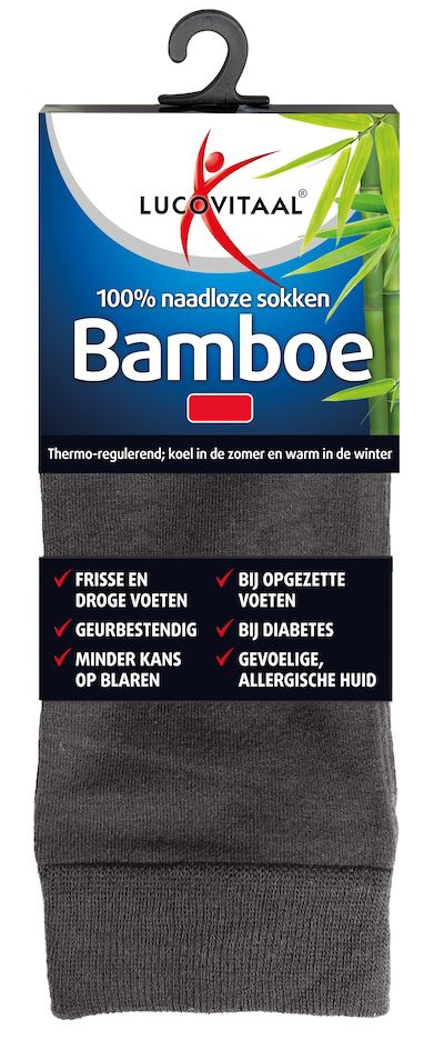 Lucovitaal Bamboe Sokken Antraciet 39-42