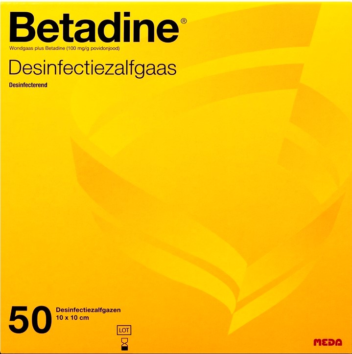 Betadine Desinfectie Zalfgaas 10x10cm