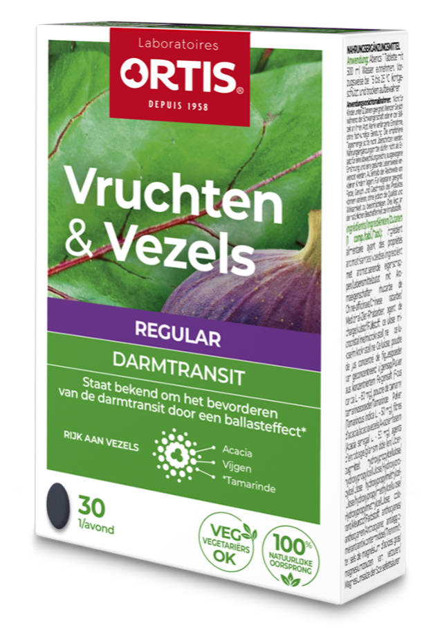 Ortis Vruchten & Vezels Regular Darmtransit Tabletten