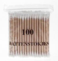 Bezouwen Wattenstokjes Hout