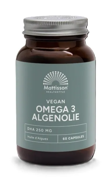 Mattisson HealthStyle Vegan Omega 3 Algenolie DHA 250mg Capsules
