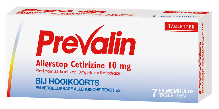 Prevalin Allerstop Cetirzine 10mg Hooikoorts Tabletten