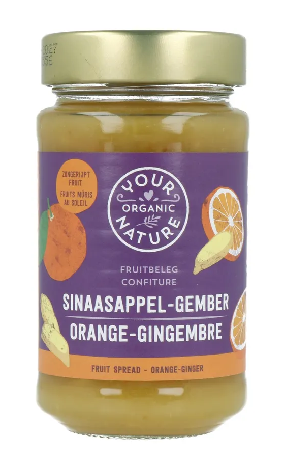 Your Organic Nature Fruitbeleg Sinaasappel-Gember
