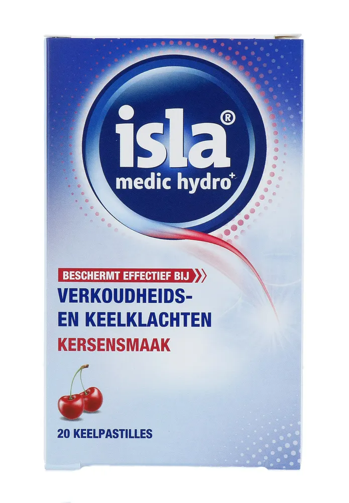 Isla Medic Hydro+ Kersen Keelpastilles - bij verkoudheids- en keelklachten