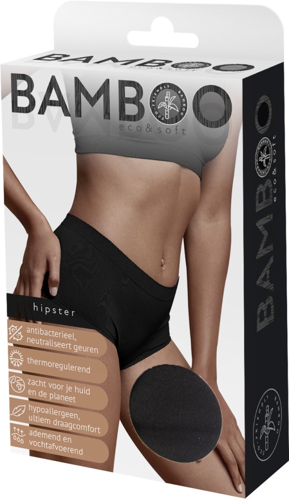 Naproz Bamboo Hipster Zwart L