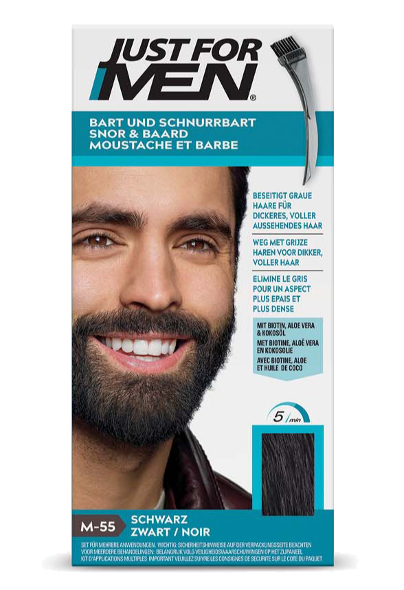 Just For Men Snor & Baard Haarkleuring - M55 Zwart