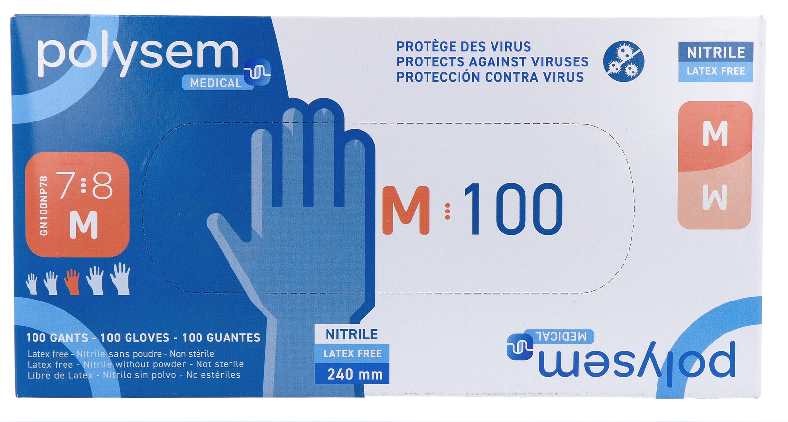 Polysem Nitril Handschoenen Maat M