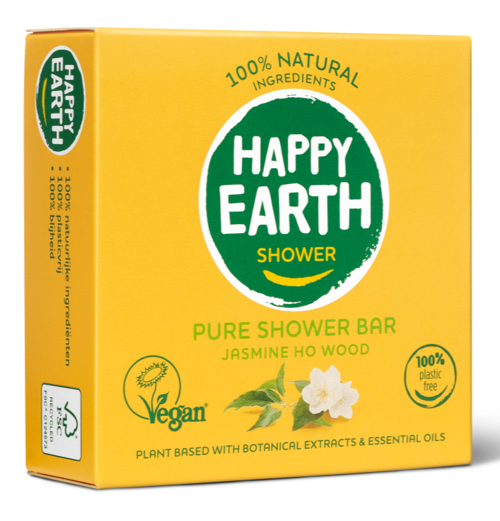 Happy Earth Pure Shower Bar Jasmine Ho Wood
