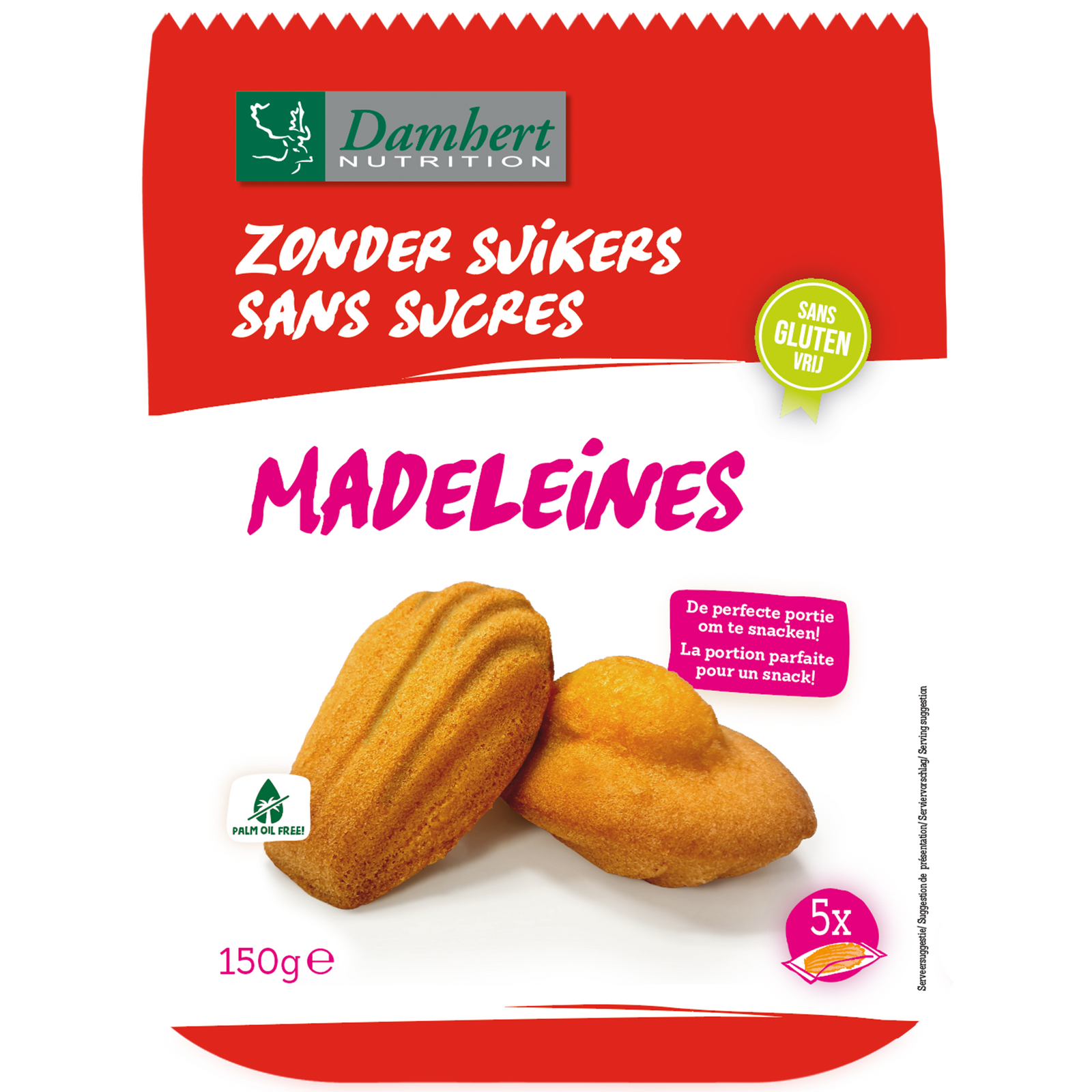 Damhert Glutenvrije Madeleines Suikervrij
