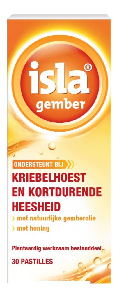 Isla Gember Keelpastilles - bij kriebelhoest en kortdurende heesheid