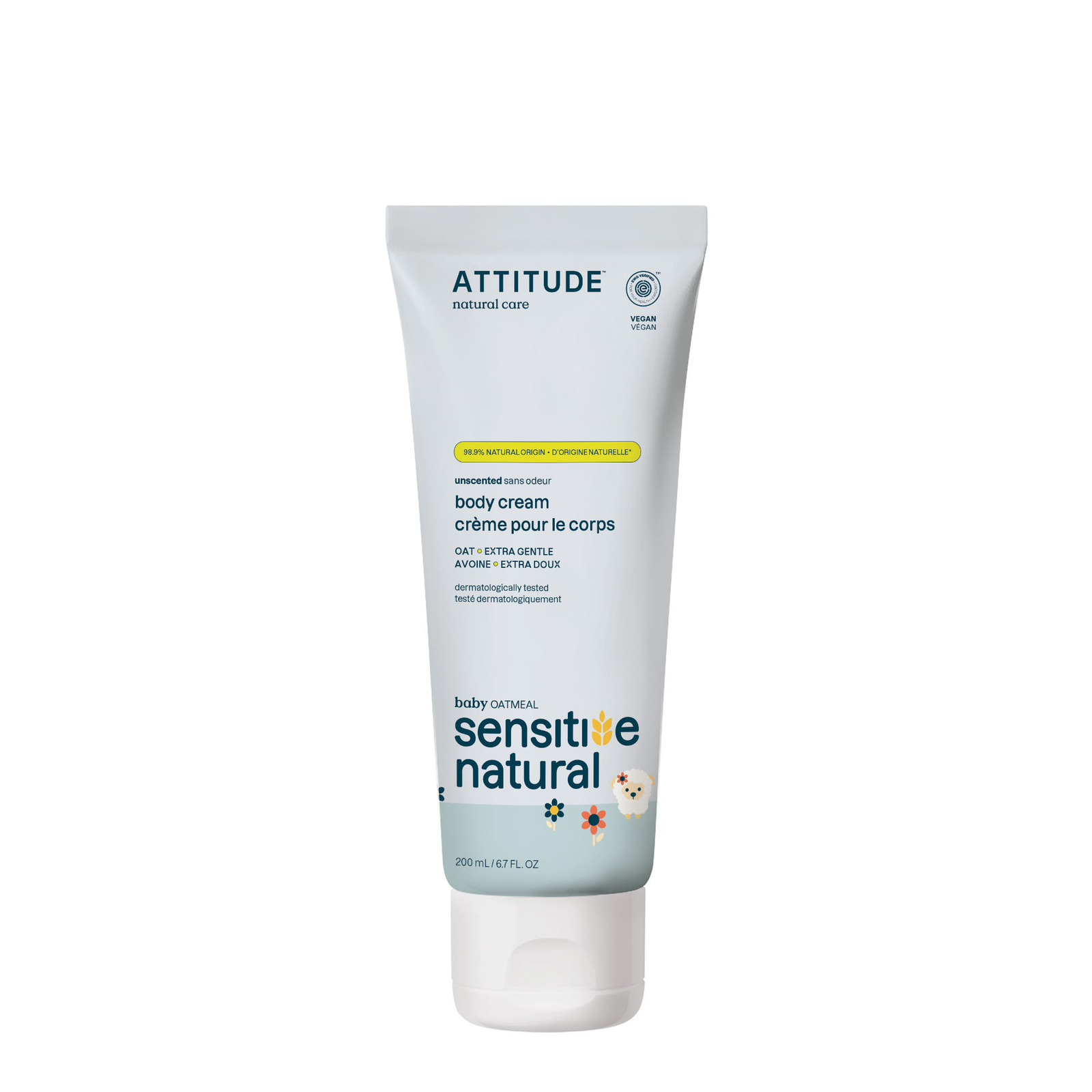 Attitude Baby Oatmeal Unscented Body Cream Extra Gentle