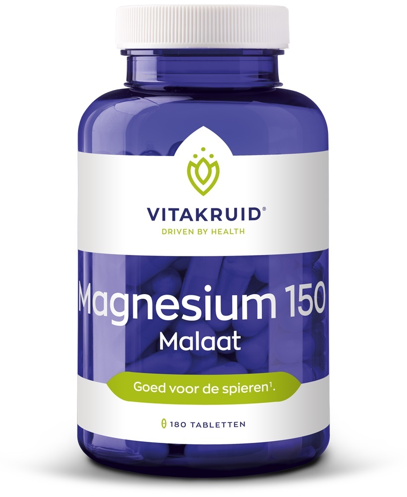 Vitakruid Magnesium 150 Malaat met Vitamine B6 (P-5-P) 180