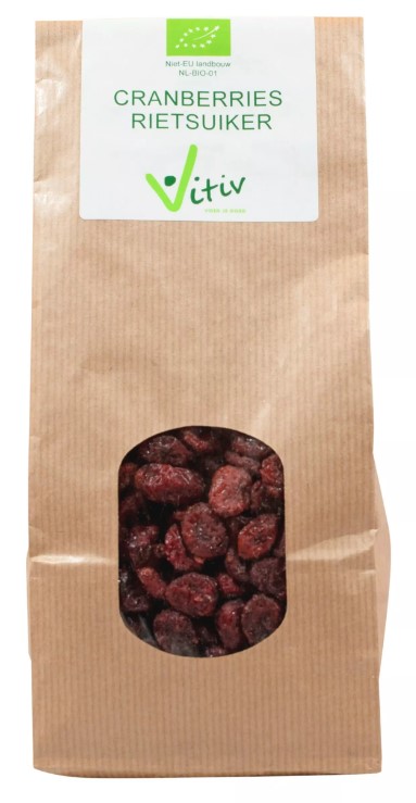 Vitiv Biologische Cranberries Rietsuiker