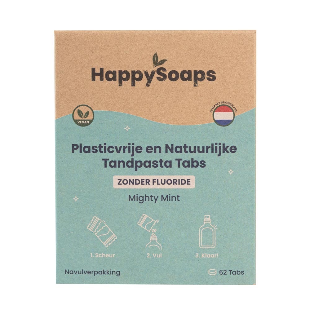Happysoaps Zonder Fluoride Tandpasta Navulling Tabs
