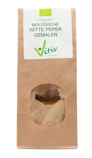Vitiv Biologische Witte Peper Gemalen