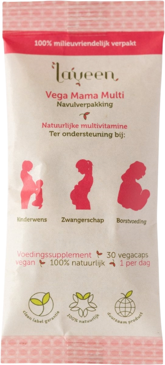 Laveen Vega Multi Mama Multivitamine Capsules Navulverpakking - Zwangerschaps multivitamine