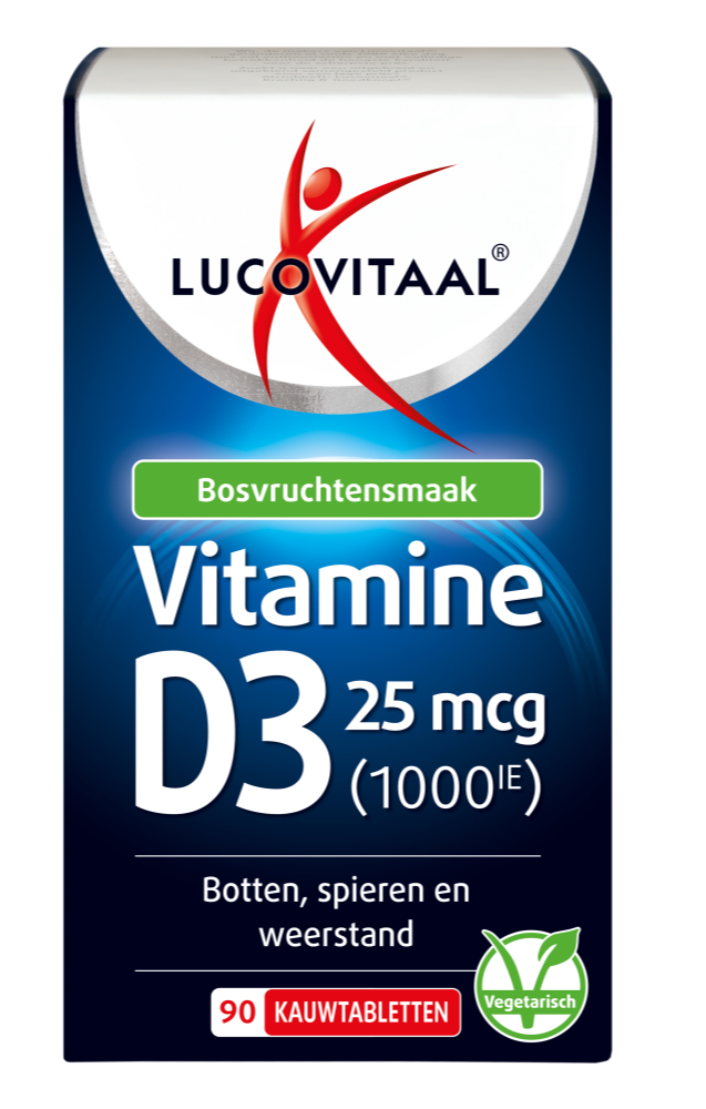 Lucovitaal Vitamine D3 25mcg Kauwtabletten