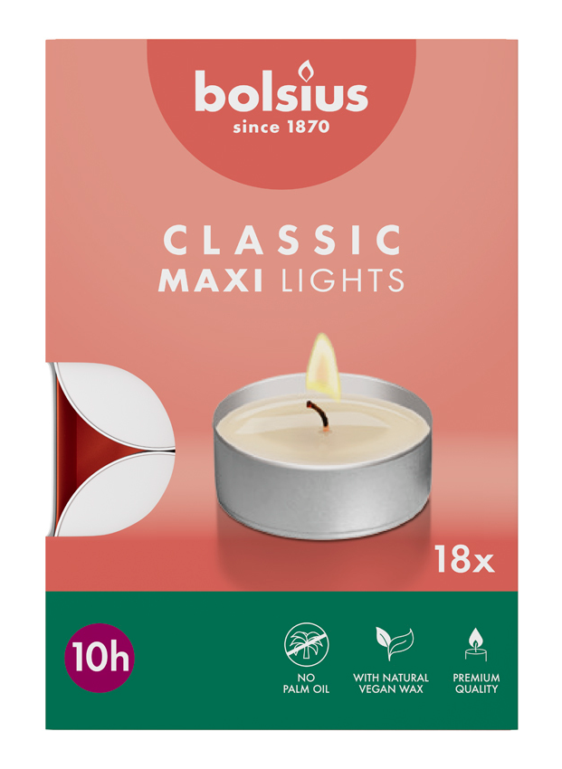Bolsius Theelicht Classic Maxi Lights