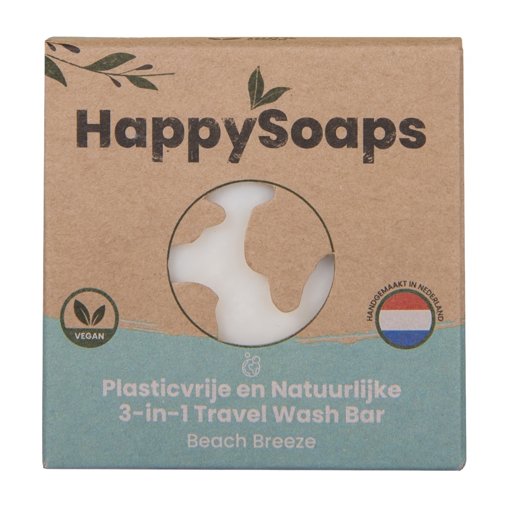 Happysoaps 3-In-1 Travel Wash Bar – Beach Breeze