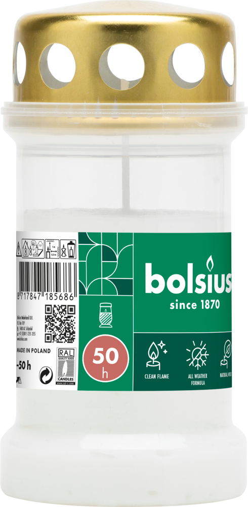 Bolsius Graflicht Wit  Nr3 Met Deksel