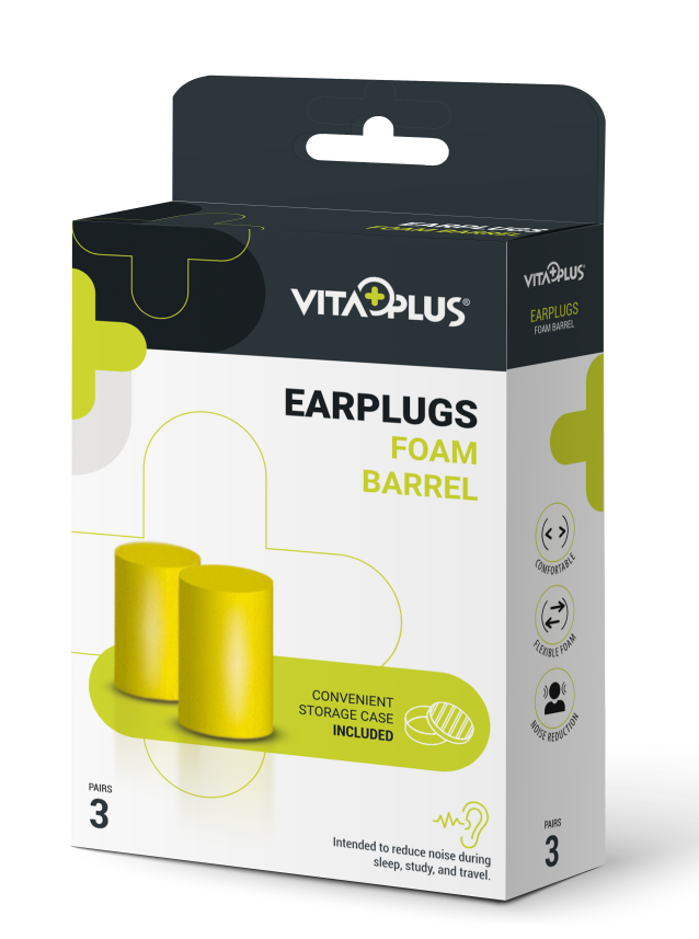 Vitaplus Earplugs Foam Barrel