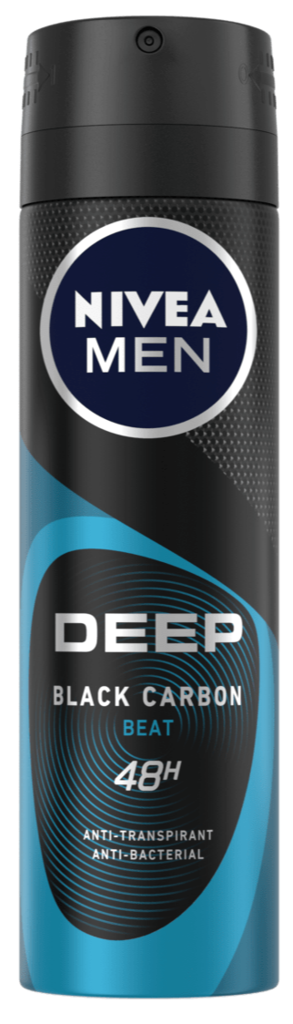 Nivea Men Deep Black Carbon Beat Anti-Transpirant Spray