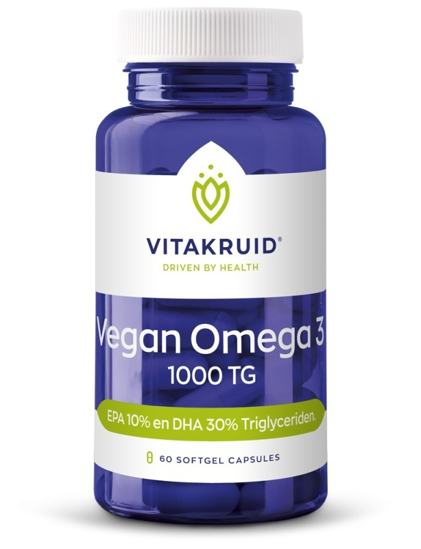 Vitakruid Vegan Omega 3 1000 Tryglyceriden Softgels