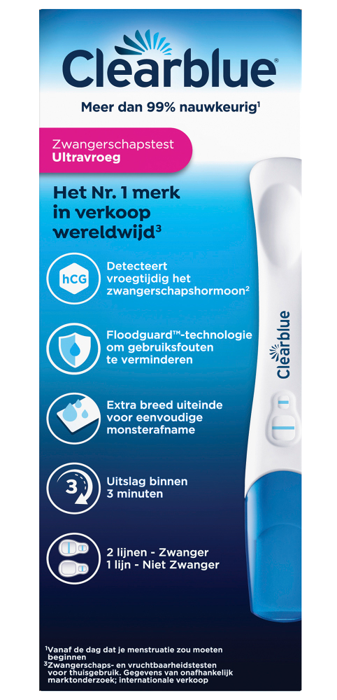 Clearblue Zwangerschapstest Ultravroeg