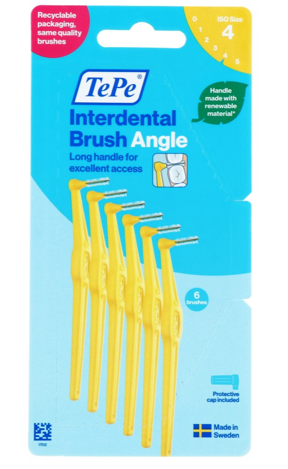 TePe Interdental Brush Angle Geel ISO Size 4