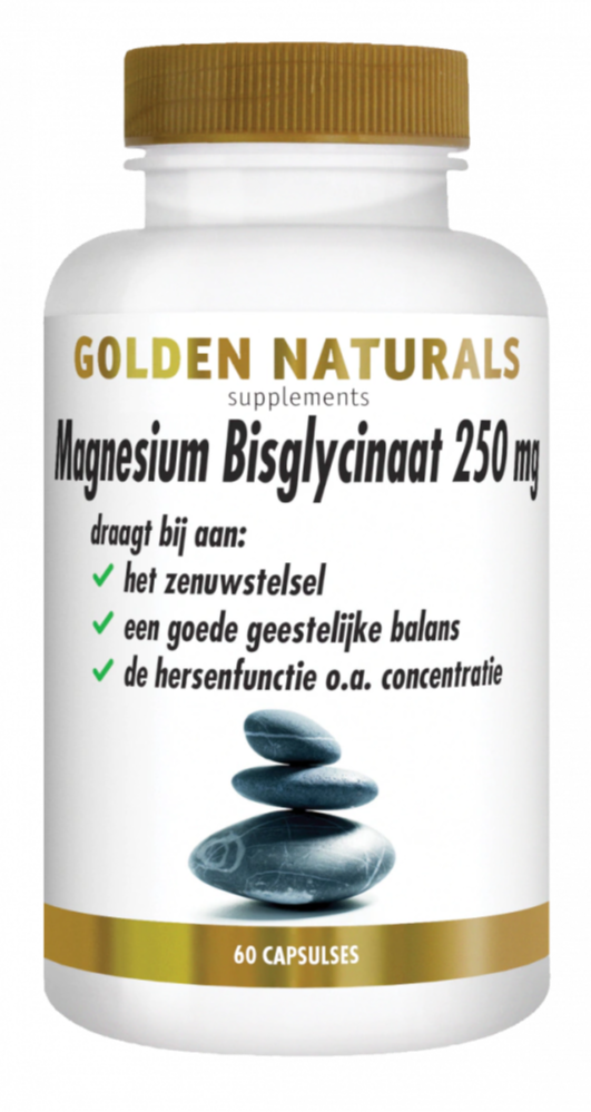 Golden Naturals Magnesium Bisglynaat 250mg Capsules