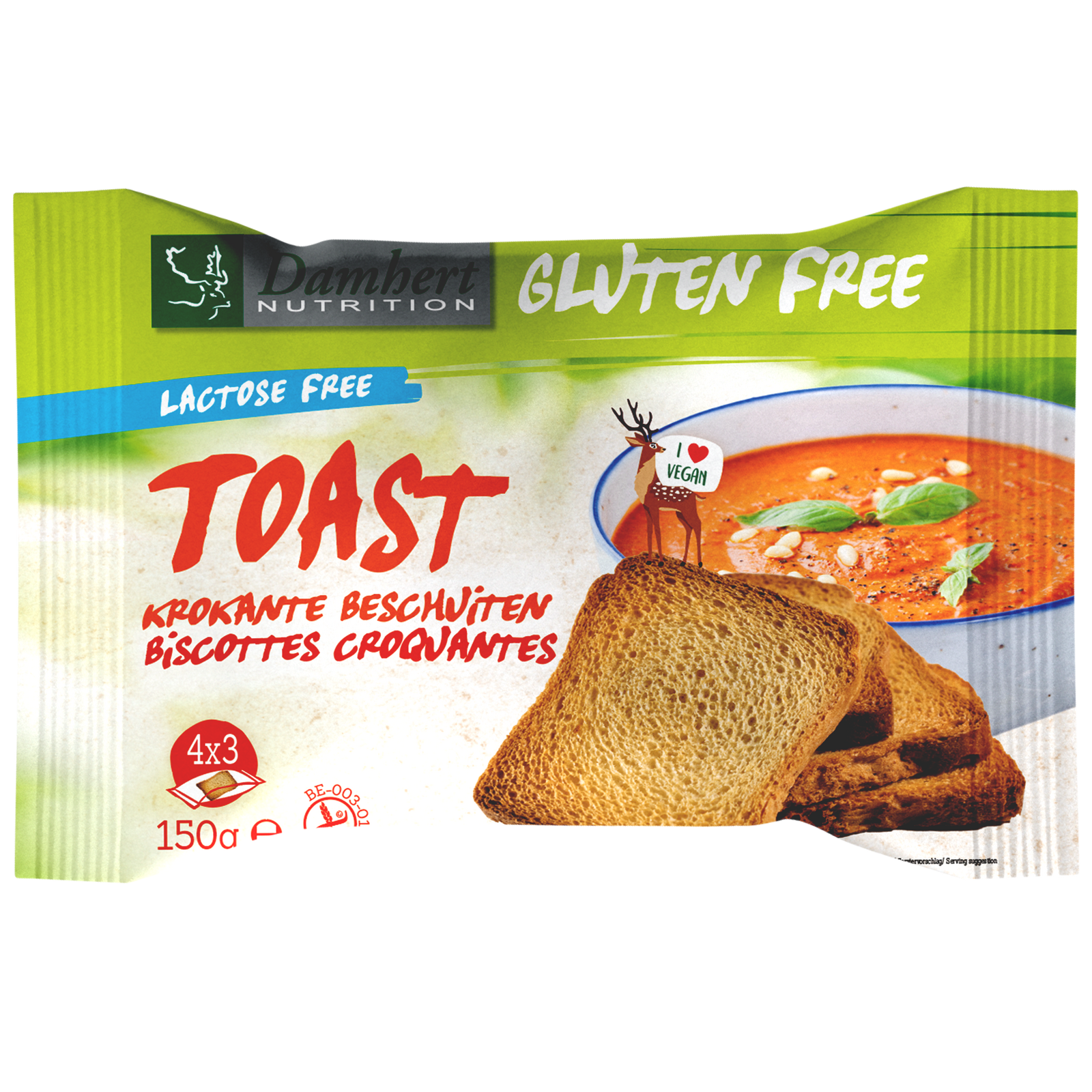 Damhert Gluten Free Lactose Free Toast