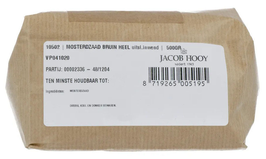 Jacob Hooy Mosterdzaad Bruin Heel