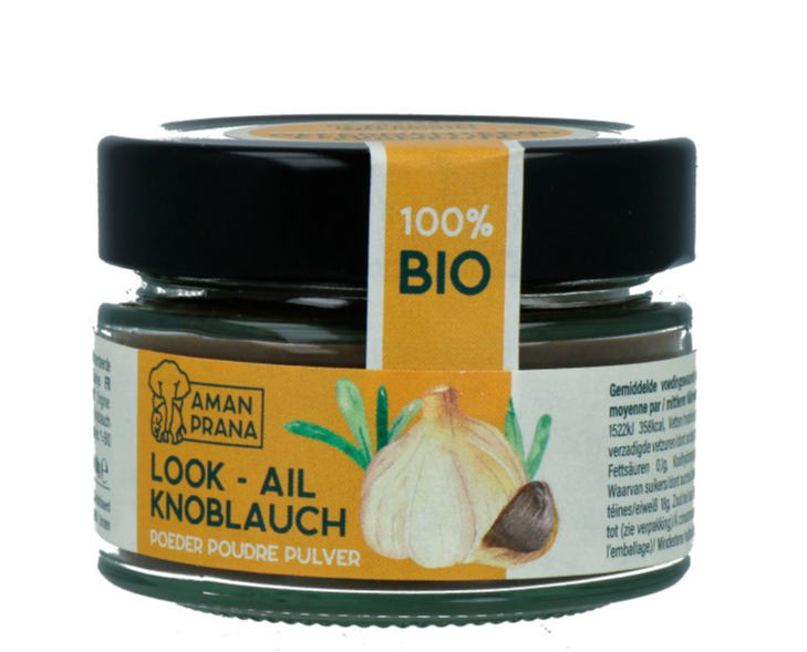 Aman Prana Zwarte Knoflook Poeder Bio