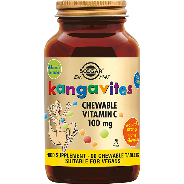 Solgar Kangavites Vitamine C 100 mg Kauwtabletten voor Kinderen