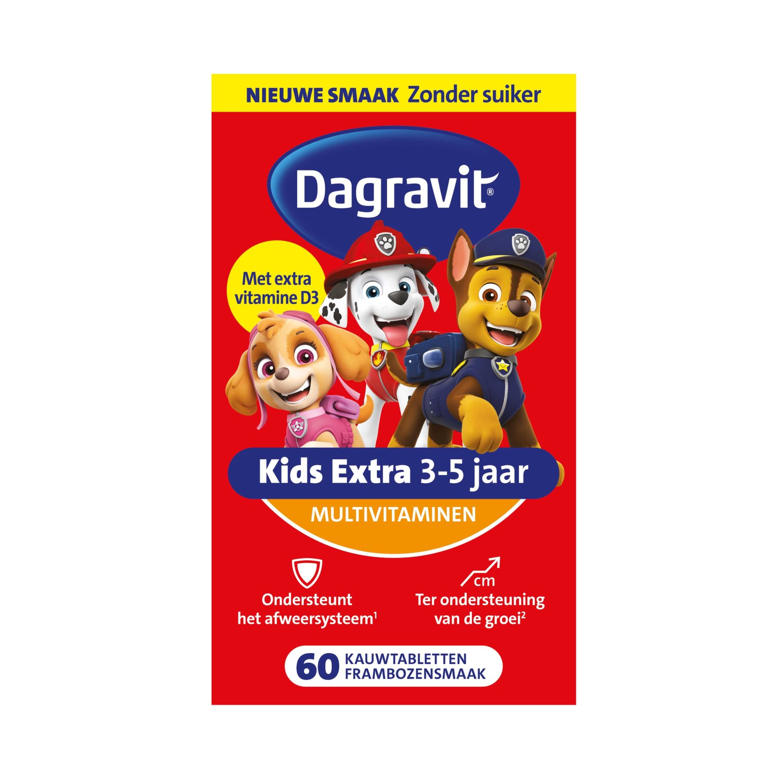 Dagravit Kids Extra 3-5 jaar Multivitaminen Kauwtabletten
