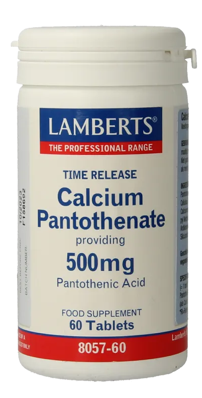 Lamberts Calcium Pantothenaat 500 mg Time Release Tabletten