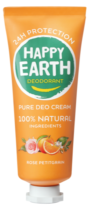Happy Earth 100% Natural Deo Cream Rose Petitgrain
