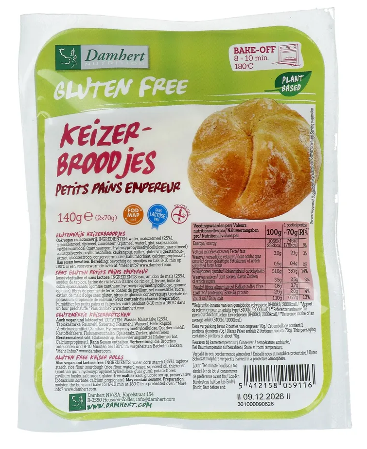 Damhert Glutenvrije Keizerbroodjes