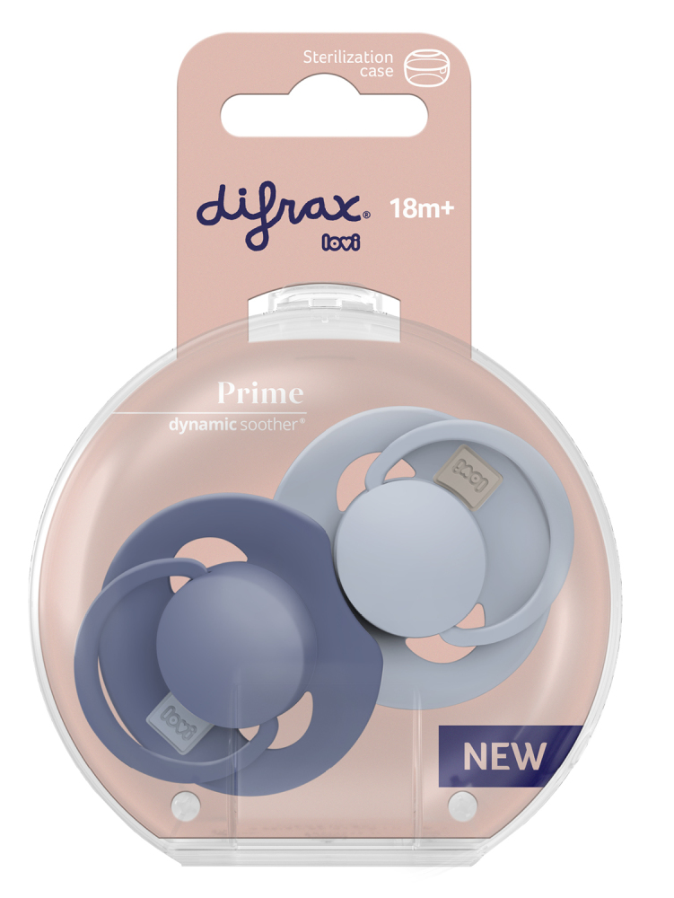 Difrax LOVI Prime Pacifier 18+ Months - Blue