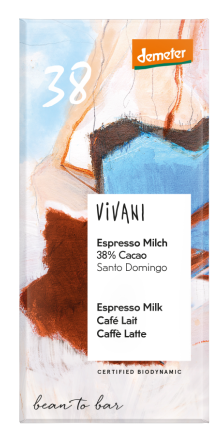 Vivani Espresso Milk 38% Cacao Chocolade