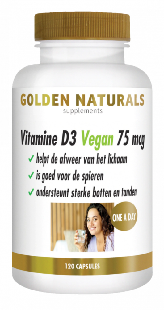 Golden Naturals Vitamine D3 Vegan 75mcg Capsules