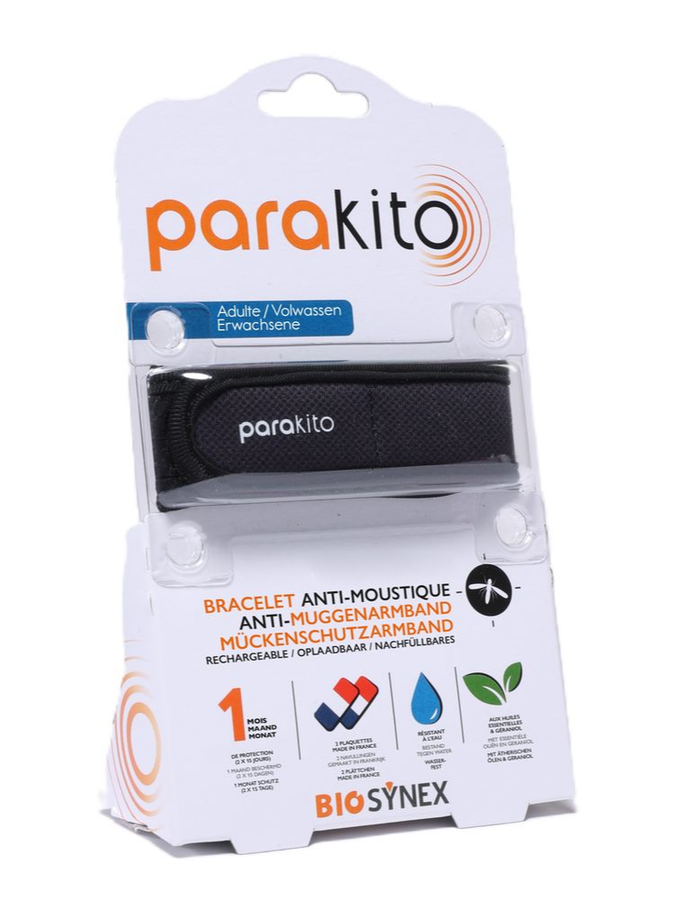 ParaKito Anti-Muggen Armband Zwart Volwassenen
