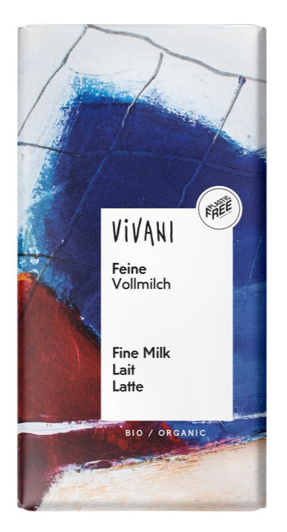 Vivani Fijne Volle Melkchocolade Reep