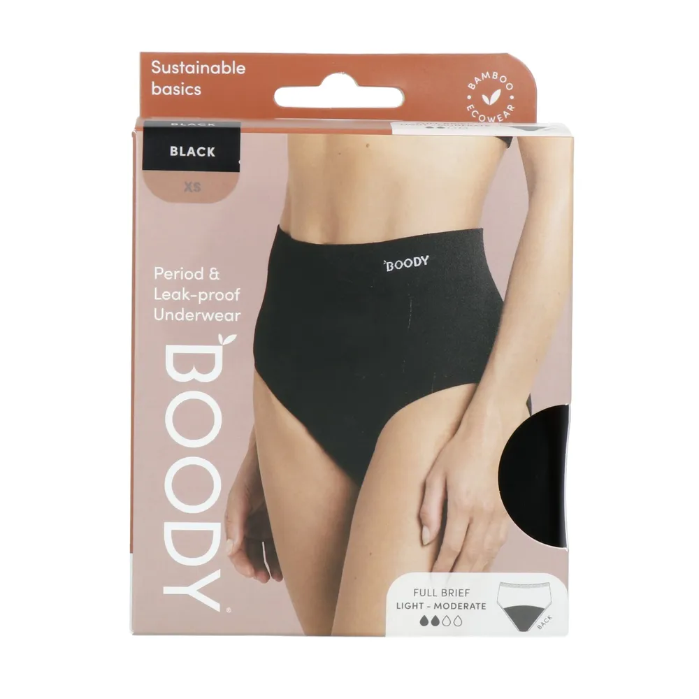 Boody Menstruatieondergoed Tailleslip Zwart Licht Maat XS