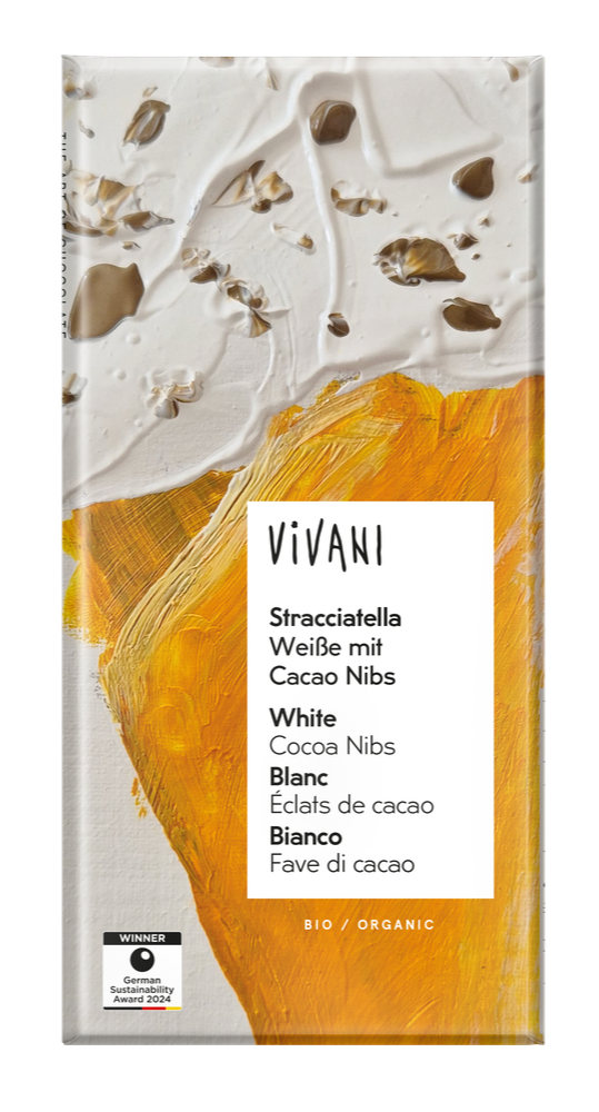Vivani Stracciatella White Chocolate Cocoa Nibs