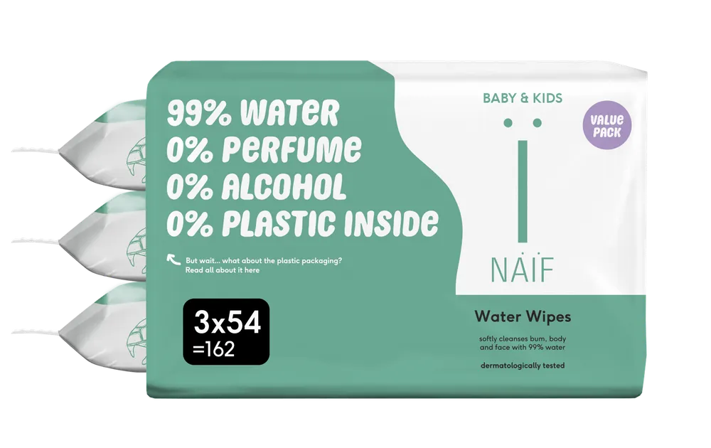 Naif Baby & Kids Water Babydoekjes 3 x 54 stuks
