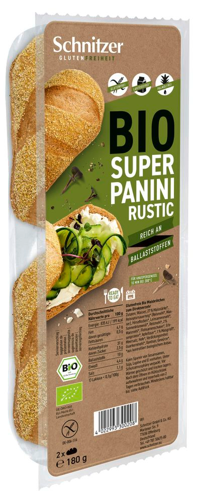 Schnitzer Gluten Freiheit Bio Super Panini Rustic