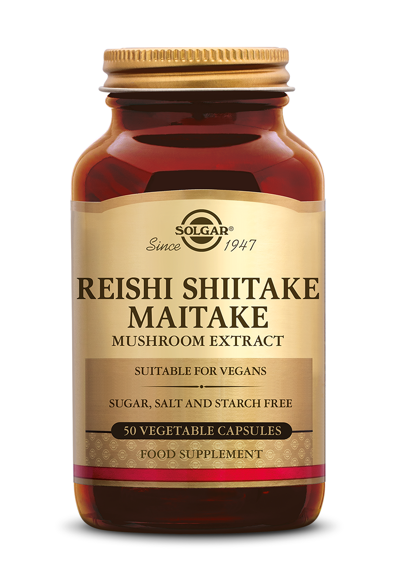 Solgar Reishi Shiitake Maitake Mushroom (Paddenstoel) Extract Capsules